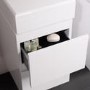 Madrid 350mm Wall Hung Storage Unit - White 2 Drawer Cabinet