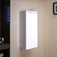 380mm Wall Hung Single Door Storage Unit White - Barcelona