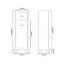 1280mm Floor Standing Storage Unit Cream - Valencia
