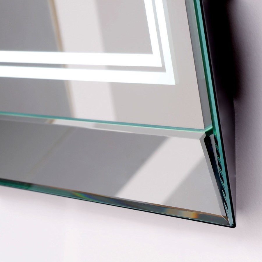 700mm Wall Hung Portrait Mirror - Illuminated LED Glass Mirror - Concavo Range