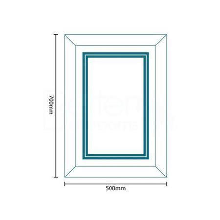 700mm Wall Hung Portrait Mirror - Illuminated LED Glass Mirror - Concavo Range