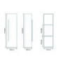 1200mm Wall Hung Bathroom Cabinet - Walnut Storage Unit Single Door - Aspen Range