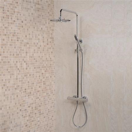 Minimalist Deluxe Star Riser Slide Shower Rail Kit With Valve 