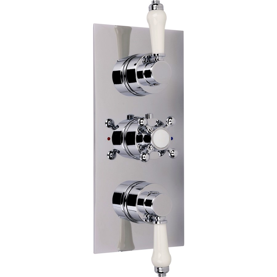 Traditional Concealed Triple Control Shower Valve
