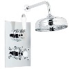 Traditional Dual Valve with 200mm Shower Head &amp; Wall Arm 