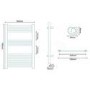 Beta Heat 760 x 500mm Straight Chrome Heated Towel Rail