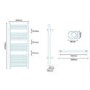 1150 x 500mm Straight Chrome Heated Towel Rail - Beta Heat Range