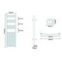 Beta Heat 1700 x 500mm Curved Chrome Heated Towel Rail