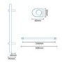 Beta Heat 760 x 600mm Straight Chrome Heated Towel Rail