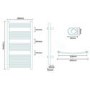 Beta Heat 1150 x 600mm Curved Chrome Heated Towel Rail