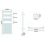 Beta Heat 1700 x 600mm Curved Chrome Heated Towel Rail