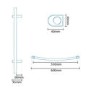 Beta Heat 1700 x 600mm Straight Chrome Heated Towel Rail