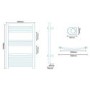 Beta Heat 760 x 500mm Curved White Heated Towel Rail