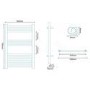 Beta Heat 760 x 500mm Straight White Heated Towel Rail