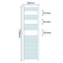 Beta Heat 1700 x 500mm Curved White Heated Towel Rail