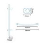 Beta Heat 1700 x 500mm Curved White Heated Towel Rail