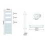 Beta Heat 1700 x 500mm Straight White Heated Towel Rail