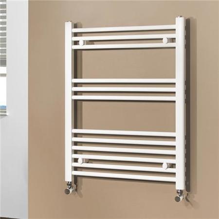 Beta Heat 760 x 600mm Straight White Heated Towel Rail