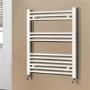 Beta Heat 760 x 600mm Straight White Heated Towel Rail