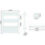 Beta Heat 760 x 600mm Straight White Heated Towel Rail