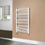 Beta Heat 1150 x 600mm Curved White Heated Towel Rail