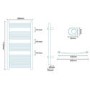 Beta Heat 1150 x 600mm Curved White Heated Towel Rail