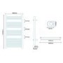 Beta Heat 1150 x 600mm Straight White Heated Towel Rail