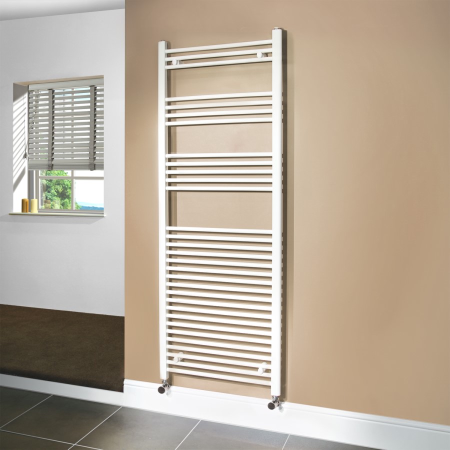 Beta Heat 1700 x 600mm Straight White Heated Towel Rail