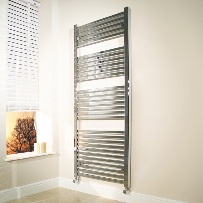 Beta Heat 1600 x 600mm Square Chrome Heated Towel Rail - Better Bathrooms