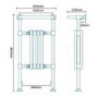 GRADE A1 - Kensington Traditional Towel Rail Radiator - 963 x 493mm