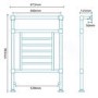 Belgravia Chrome Traditional Bathroom Towel Rail Radiator - 963 x 673mm