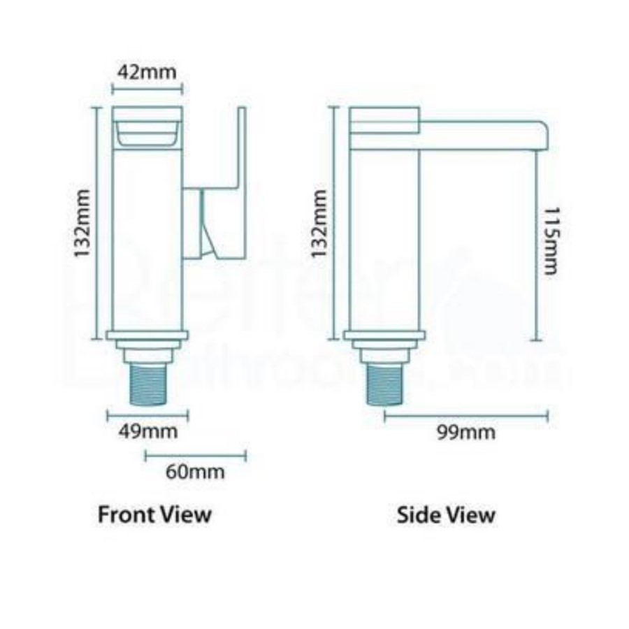 Waterfall Side Lever Basin Mixer Tap - Quadra Range