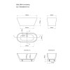 GRADE A1 - Freestanding Double Ended Bath 1500 x 680mm - Bari