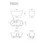 GRADE A1 - Freestanding Double Ended Bath 1500 x 680mm - Bari