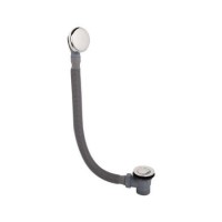 Push Button Bath Waste & Overflow - Chrome