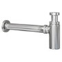 Chrome Round Basin Bottle Trap - Mimimalist