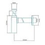 GRADE A3 - Modern Square Basin Bottle Trap