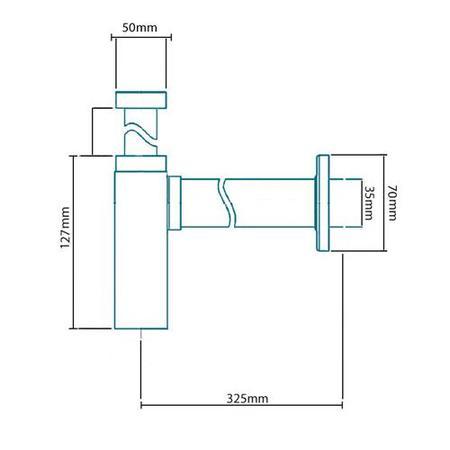 GRADE A3 - Modern Square Basin Bottle Trap