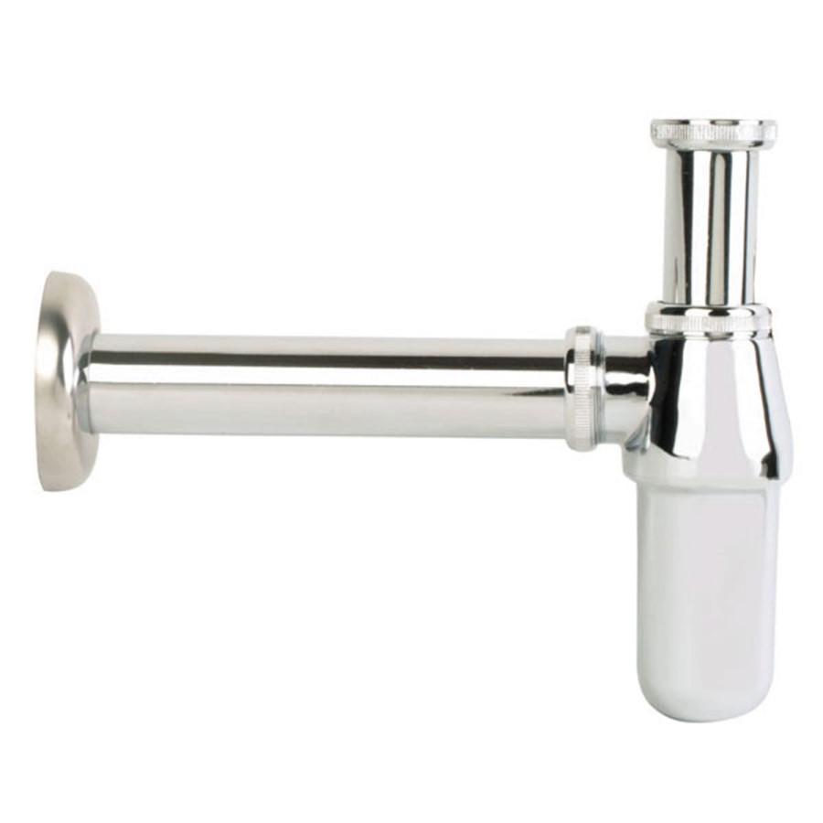 Round Traditional Bottle Trap - Chrome