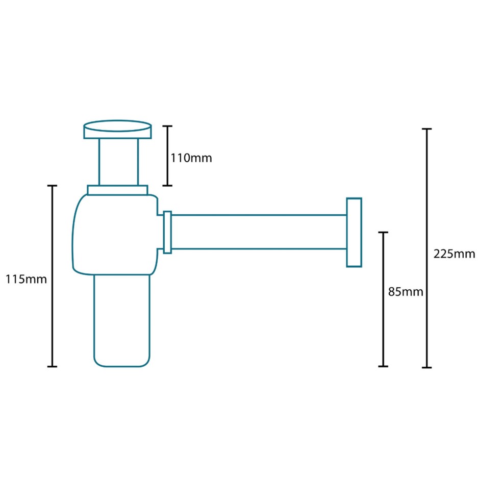 Round Traditional Bottle Trap Chrome Better Bathrooms