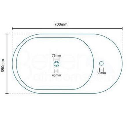 Rio 700mm Countertop Basin