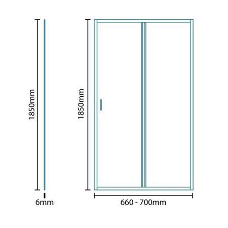 Aquafloe Premium 6mm 700 Pivot Shower Door