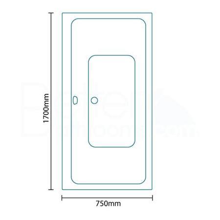 Turin 1700 x 750 Double Ended Bath