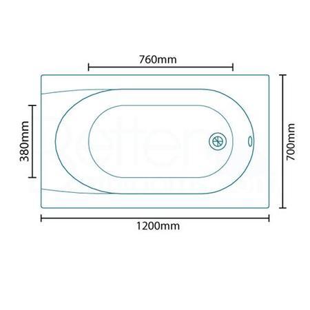 Impressions Compact 1200 x 700 Single Ended Bath