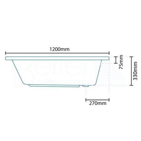 Impressions Compact 1200 x 700 Single Ended Bath