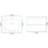 600mm Wall Hung Vanity Basin Unit - White Double Drawer - Barcelona Range