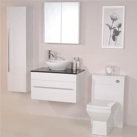 Aspen 750 Black Worktop for Wall Mounted Cabinet
