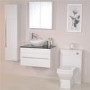 Aspen 750 Black Worktop for Wall Mounted Cabinet