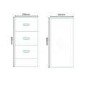 350mm Floor Standing Storage Unit - White 3 Drawer Unit - Cuba Range