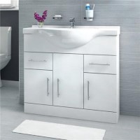 85 White Vanity Basin Unit